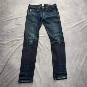 Hiroshi Kato Mens The Pen Slim Fit Indigo Stretch Selvedge Jeans Made in USA 30